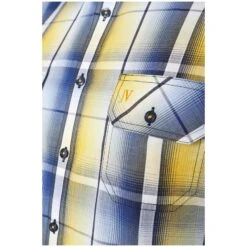 Kurzarmhemd JARLE Blau Gelb Kariert -Warme Kleidung server 1032