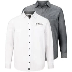 Doppelpack Hemd ULFE Grau Weiß