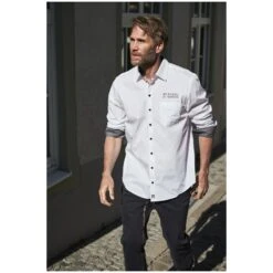 Doppelpack Hemd ULFE Grau Weiß -Warme Kleidung server 1051