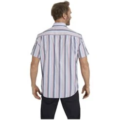 Kurzarmhemd EIBO Blau Gestreift -Warme Kleidung server 1069