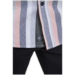 Kurzarmhemd EIBO Blau Gestreift -Warme Kleidung server 1072