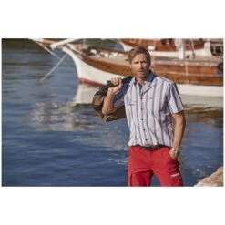 Kurzarmhemd EIBO Blau Gestreift -Warme Kleidung server 1074