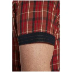 Kurzarmhemd EMYLS Rot Kariert -Warme Kleidung server 1091