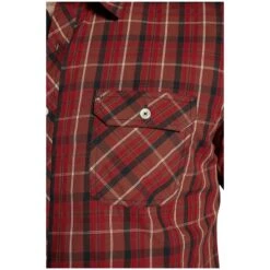 Kurzarmhemd EMYLS Rot Kariert -Warme Kleidung server 1092