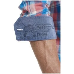 Hemd BERSE Blau Kariert -Warme Kleidung server 1100