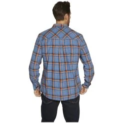 Hemd IVERSEN Hellblau Kariert -Warme Kleidung server 1105