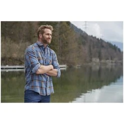 Hemd IVERSEN Hellblau Kariert -Warme Kleidung server 1111