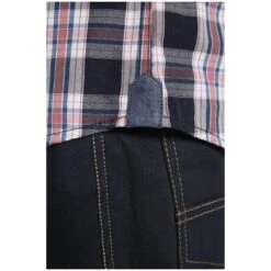 Kurzarmhemd ARNELF Dunkelblau Kariert -Warme Kleidung server 1115