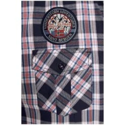 Kurzarmhemd ARNELF Dunkelblau Kariert -Warme Kleidung server 1117