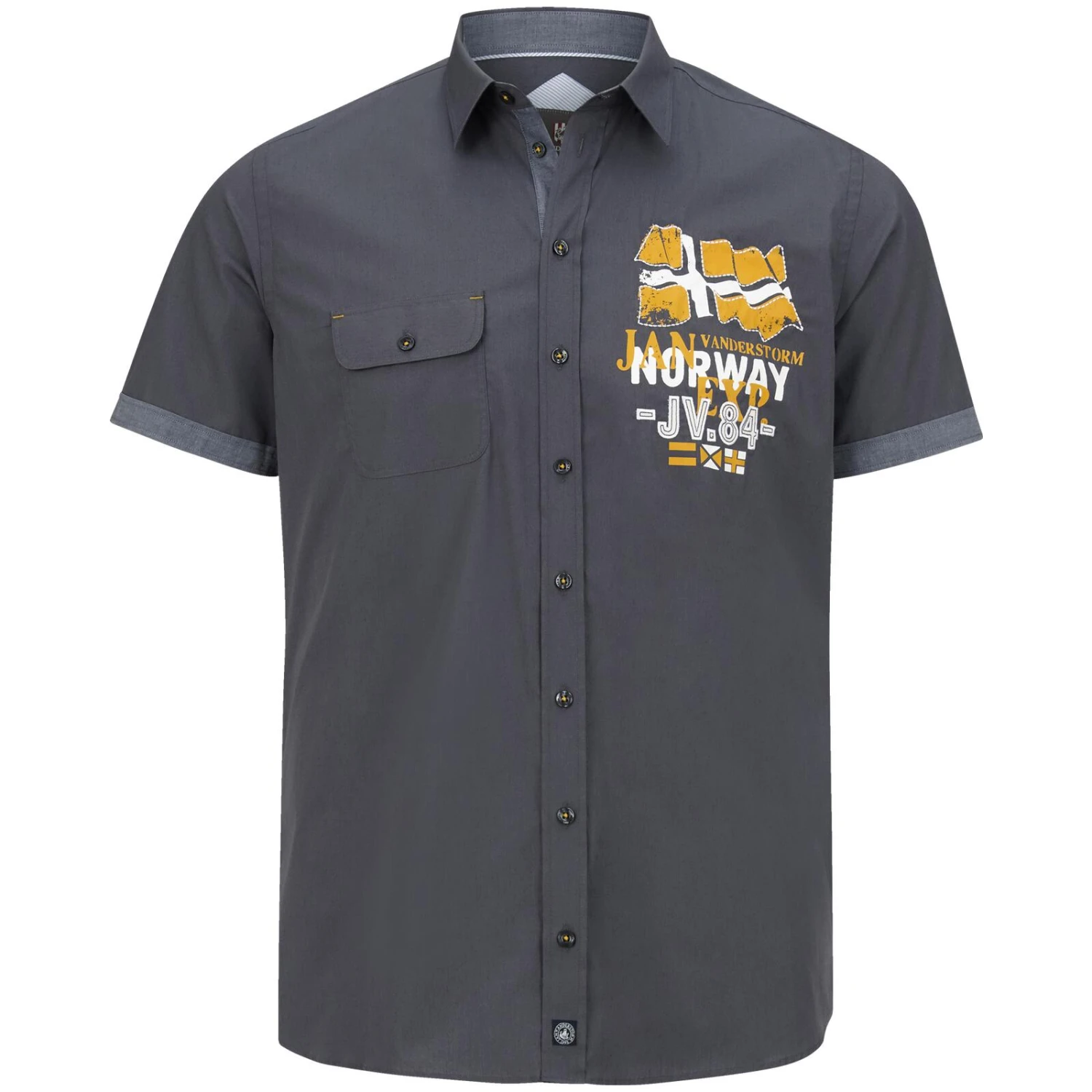 Kurzarmhemd ALGER Dunkelgrau 3 Kurzarmhemd ALGER Dunkelgrau