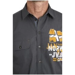 Kurzarmhemd ALGER Dunkelgrau 17 Kurzarmhemd ALGER Dunkelgrau -Warme Kleidung server 1128