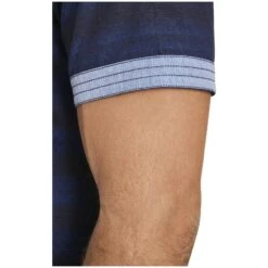 Kurzarmhemd LEIKVARD Dunkelblau Kariert -Warme Kleidung server 1136