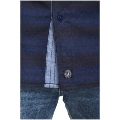 Kurzarmhemd LEIKVARD Dunkelblau Kariert -Warme Kleidung server 1138