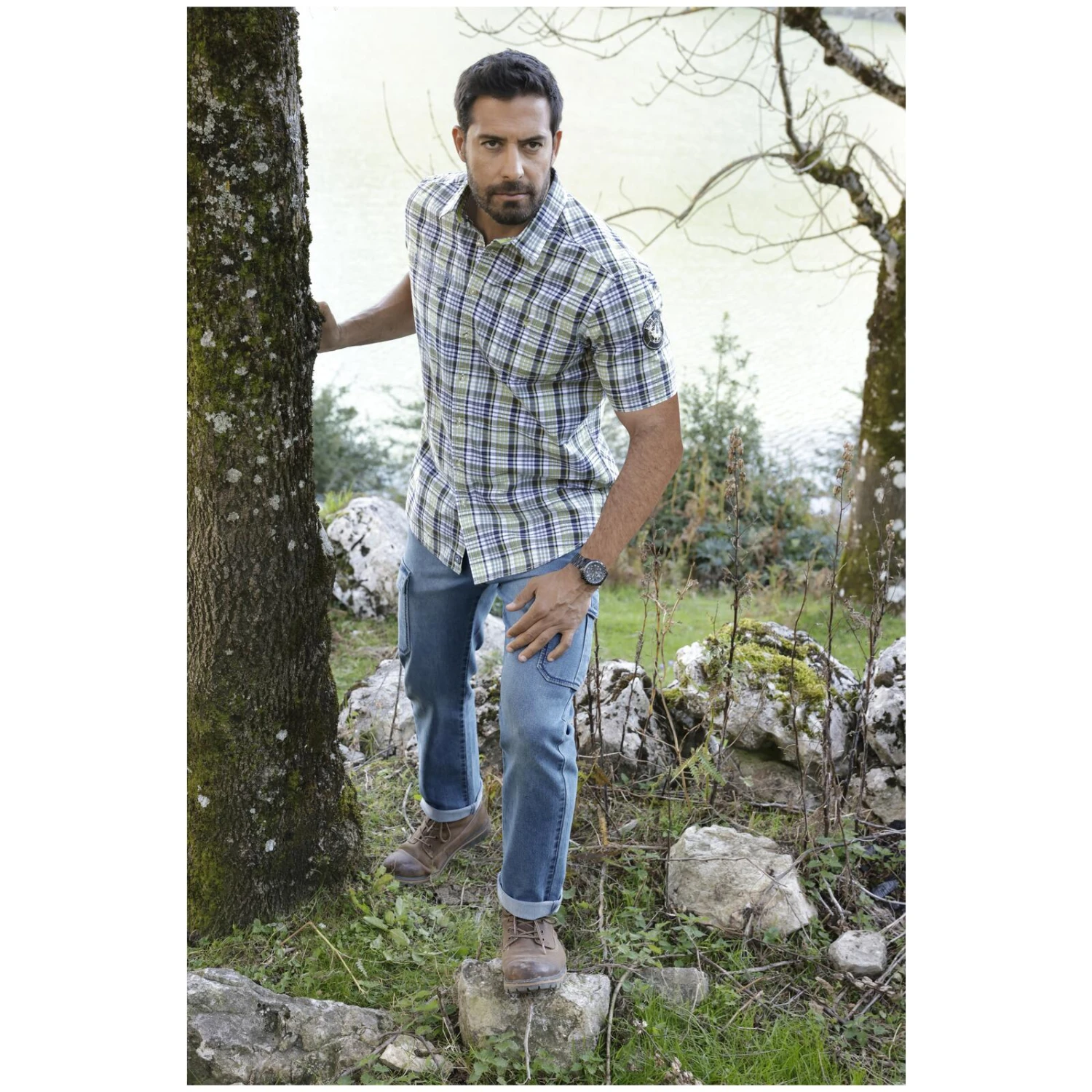 Kurzarmhemd BANDULF Hellgrün Kariert 8 Kurzarmhemd BANDULF Hellgrün Kariert – Bild 6