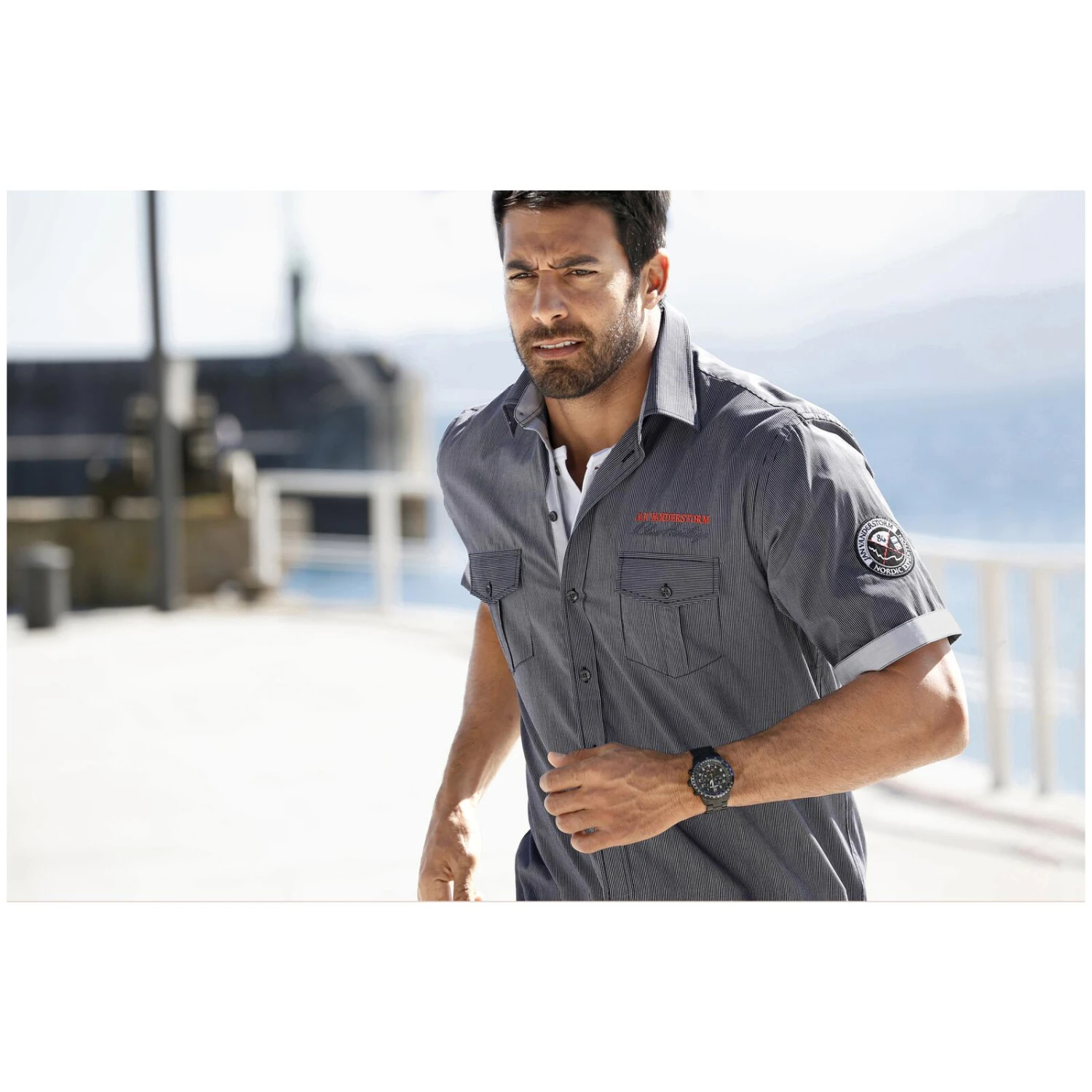 Hemd AABEL Schwarz Gestreift 9 Hemd AABEL Schwarz Gestreift – Bild 7