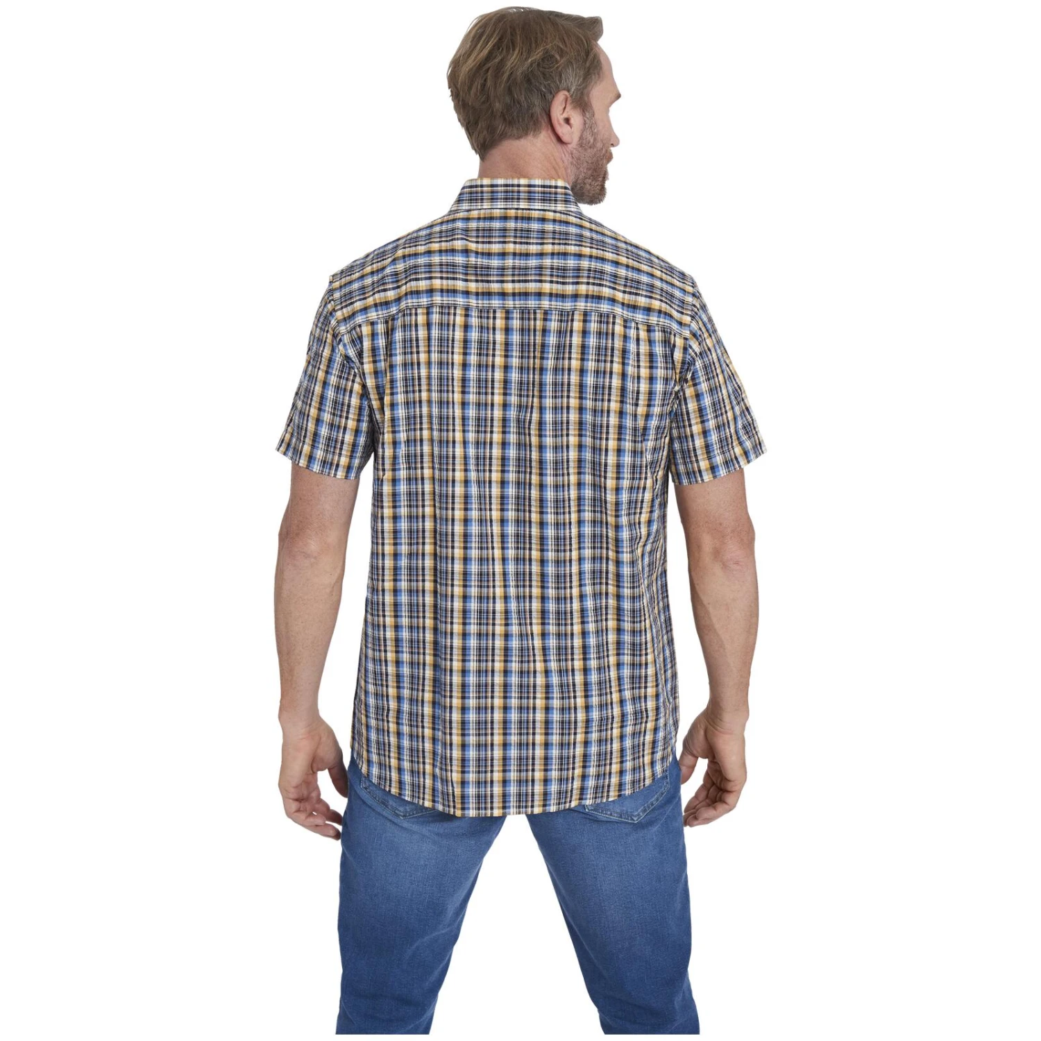 Kurzarmhemd GILLIS Blau Kariert 5 Kurzarmhemd GILLIS Blau Kariert – Bild 3