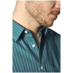 Streifenhemd PERTTU Petrol -Warme Kleidung server 1222