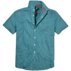 Streifenhemd PERTTU Petrol -Warme Kleidung server 1224