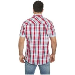Kurzarmhemd WENTZEL Rot Kariert -Warme Kleidung server 1324