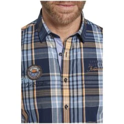 Hemd JIRKA Dunkelblau Kariert -Warme Kleidung server 1339