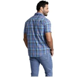 Doppelpack Hemd DANKWARD Blau Kariert -Warme Kleidung server 1363