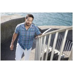 Doppelpack Hemd DANKWARD Blau Kariert -Warme Kleidung server 1366