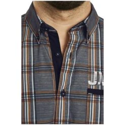 Kurzarmhemd ZESAR Dunkelgrau Kariert 18 Kurzarmhemd ZESAR Dunkelgrau Kariert -Warme Kleidung server 1415