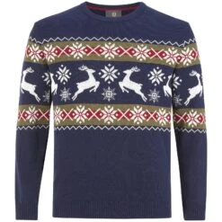 Pullover TORE Dunkelblau Gemustert