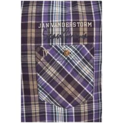 Kurzarmhemd ENEVOLD Lila Kariert -Warme Kleidung server 1421