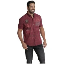 Kurzarmhemd CHRISTMAR Rot Bedruckt -Warme Kleidung server 1425