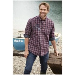 Hemd WERNULF Dunkelrot Kariert -Warme Kleidung server 1433