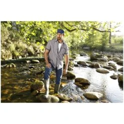 Kurzarmhemd MILOS Dunkelrot Gestreift -Warme Kleidung server 1440