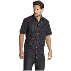 Streifenhemd PERTTU Schwarz -Warme Kleidung server 1481