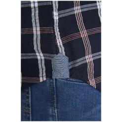 Kurzarmhemd BERTY Dunkelblau Kariert -Warme Kleidung server 1491