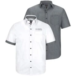 Titelseite 17 Doppelpack Hemd EVIN Weiß Grau