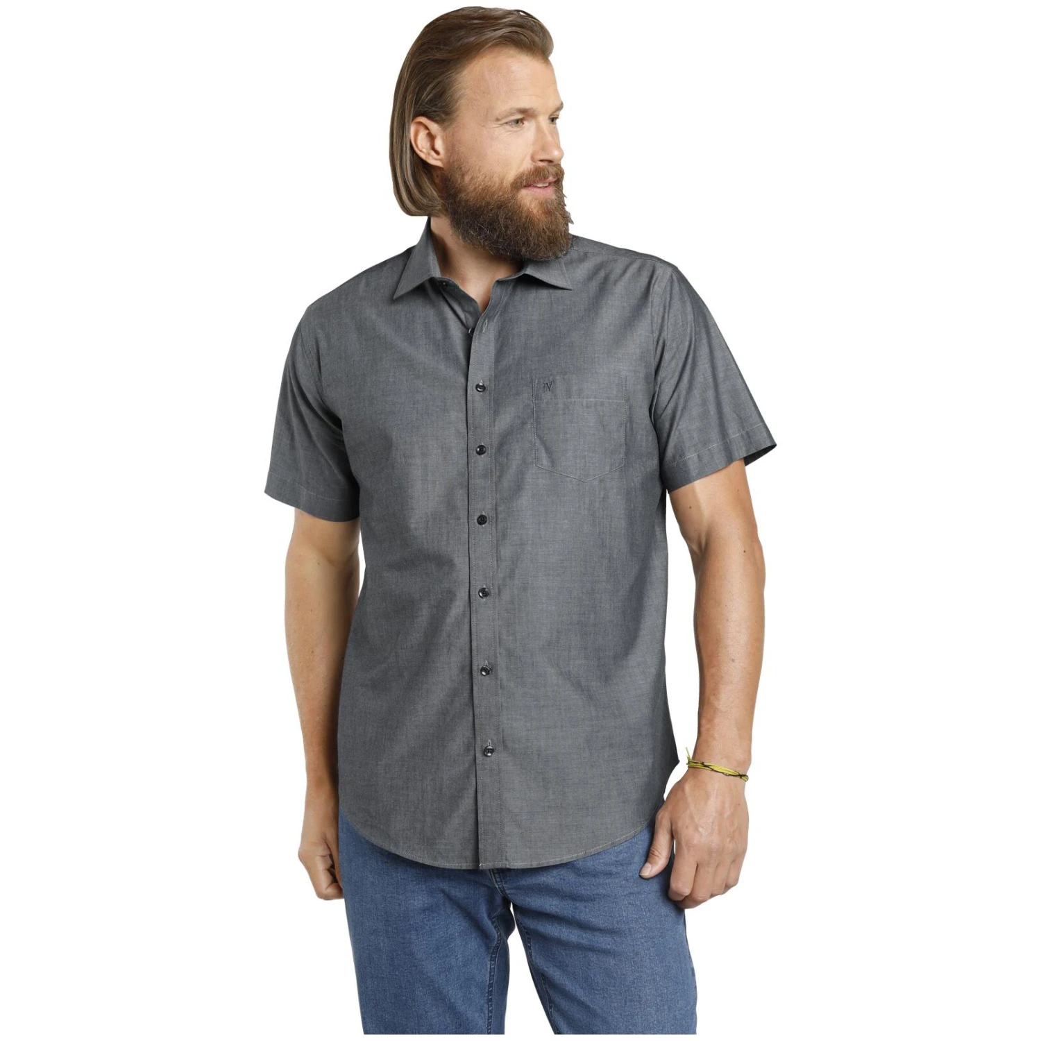 Doppelpack Hemd EVIN Weiß Grau 4 Doppelpack Hemd EVIN Weiß Grau – Bild 3