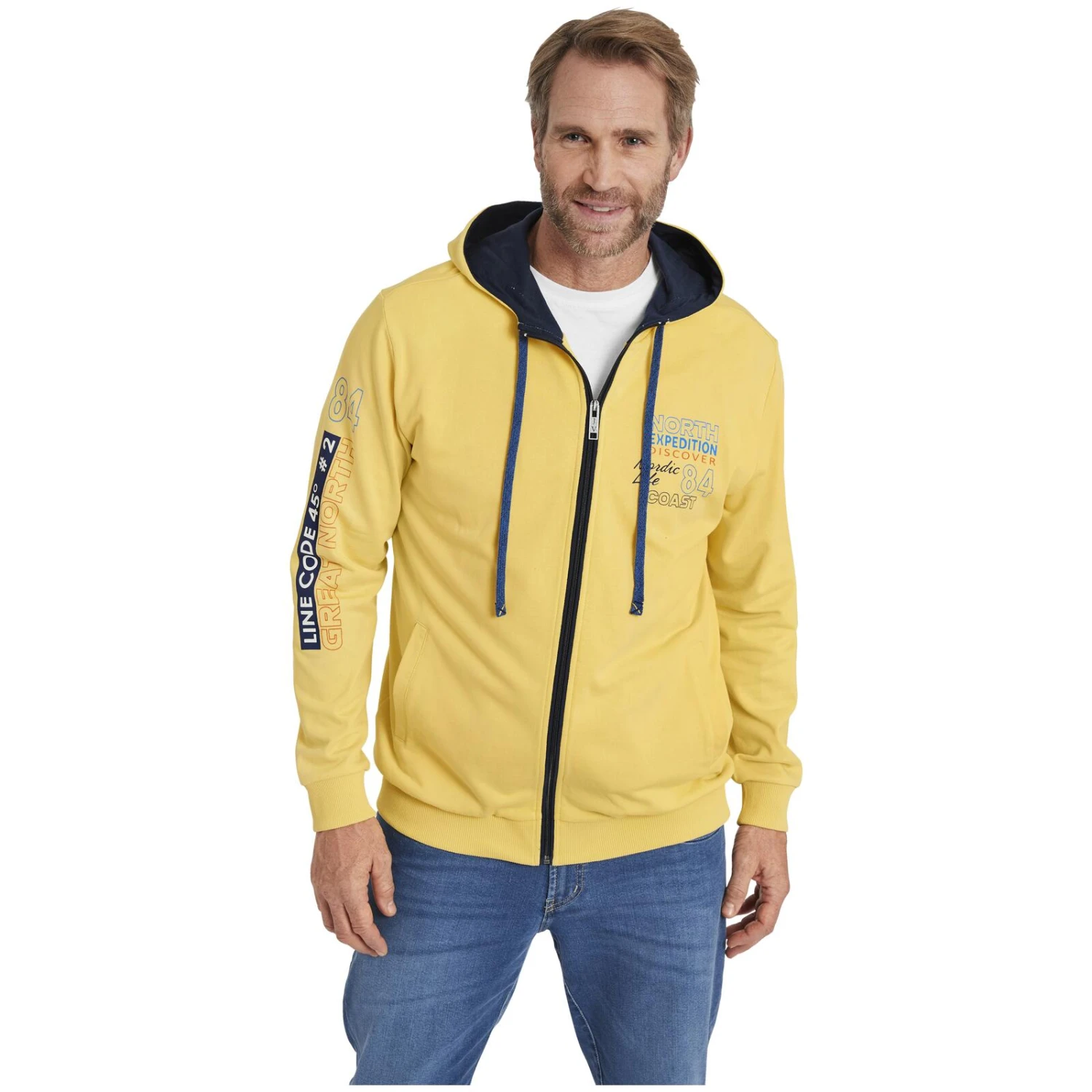 Sweatjacke RODERICH Gelb 4 Sweatjacke RODERICH Gelb – Bild 2