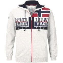 Sweatjacke ABBE Hellgrau Melange