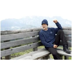 Pullover BEETU Blau Melange -Warme Kleidung server 165