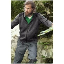 Strickfleecejacke YUL Grau Gemustert -Warme Kleidung server 1660