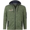 Fleecejacke ASVA Grün Melange -Warme Kleidung server 1675