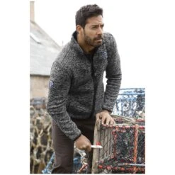 Strickfleecejacke KOLMUND Schwarz -Warme Kleidung server 1688