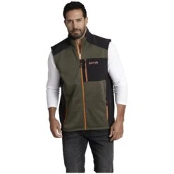 Outdoorweste ADALWOLF Oliv Schwarz -Warme Kleidung server 1719