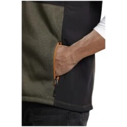 Outdoorweste ADALWOLF Oliv Schwarz -Warme Kleidung server 1723