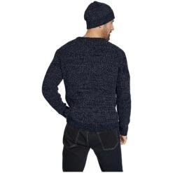 Pullover Mit Mütze RONAI Dunkelblau Melange -Warme Kleidung server 173