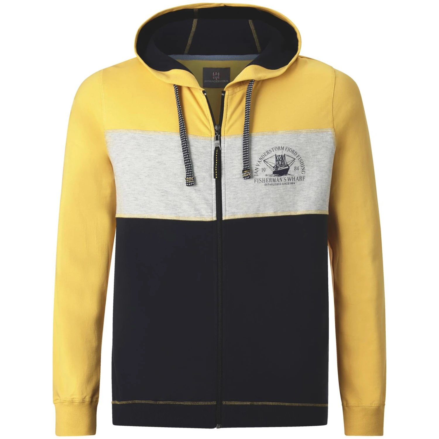 Sweatjacke PAULHARD Gelb Dunkelblau 3 Sweatjacke PAULHARD Gelb Dunkelblau