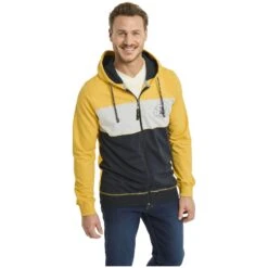Sweatjacke PAULHARD Gelb Dunkelblau 11 Sweatjacke PAULHARD Gelb Dunkelblau -Warme Kleidung server 1766