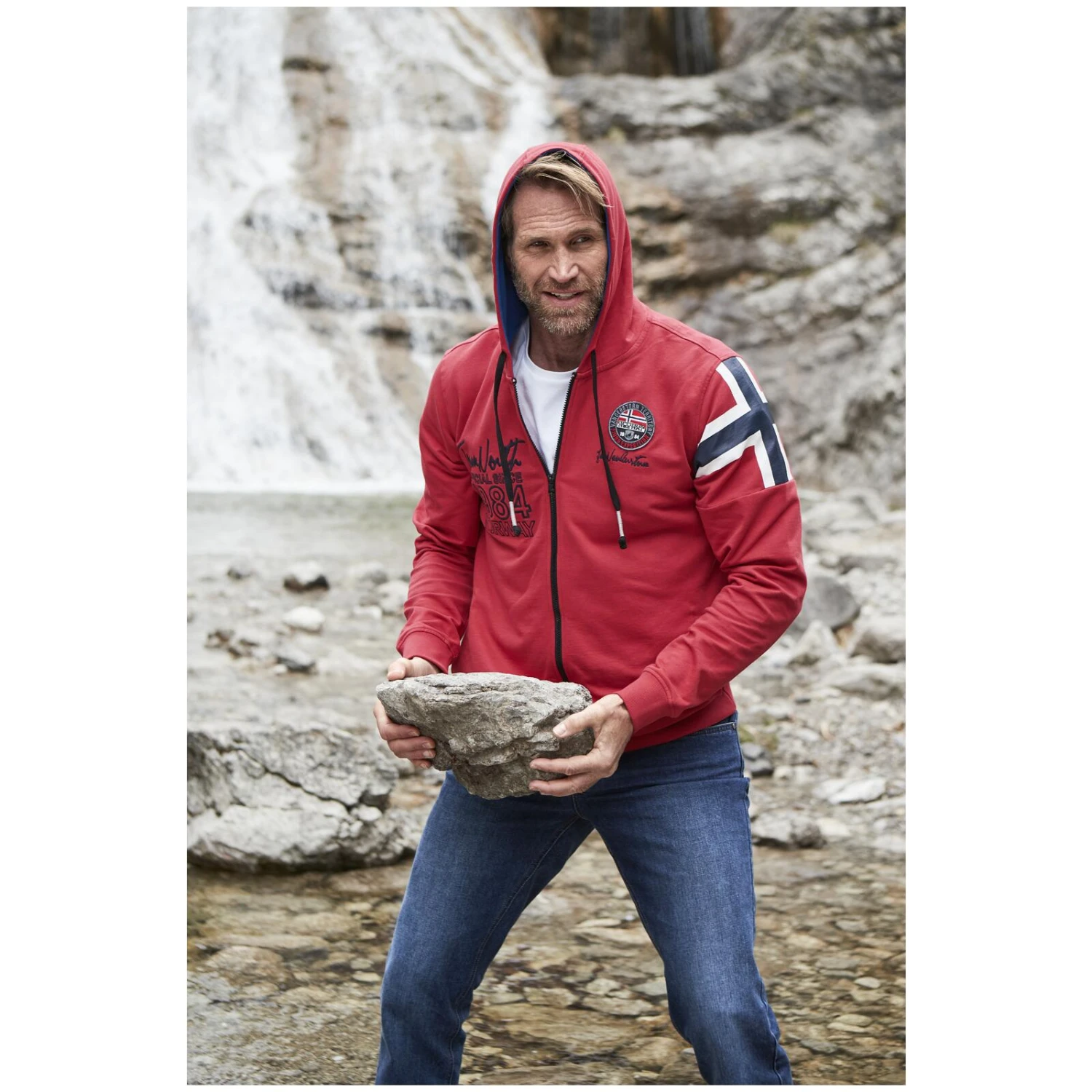 Sweatjacke ANTOO Rot 10 Sweatjacke ANTOO Rot – Bild 8