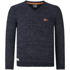 Pullover Mit Mütze RONAI Dunkelblau Melange -Warme Kleidung server 180