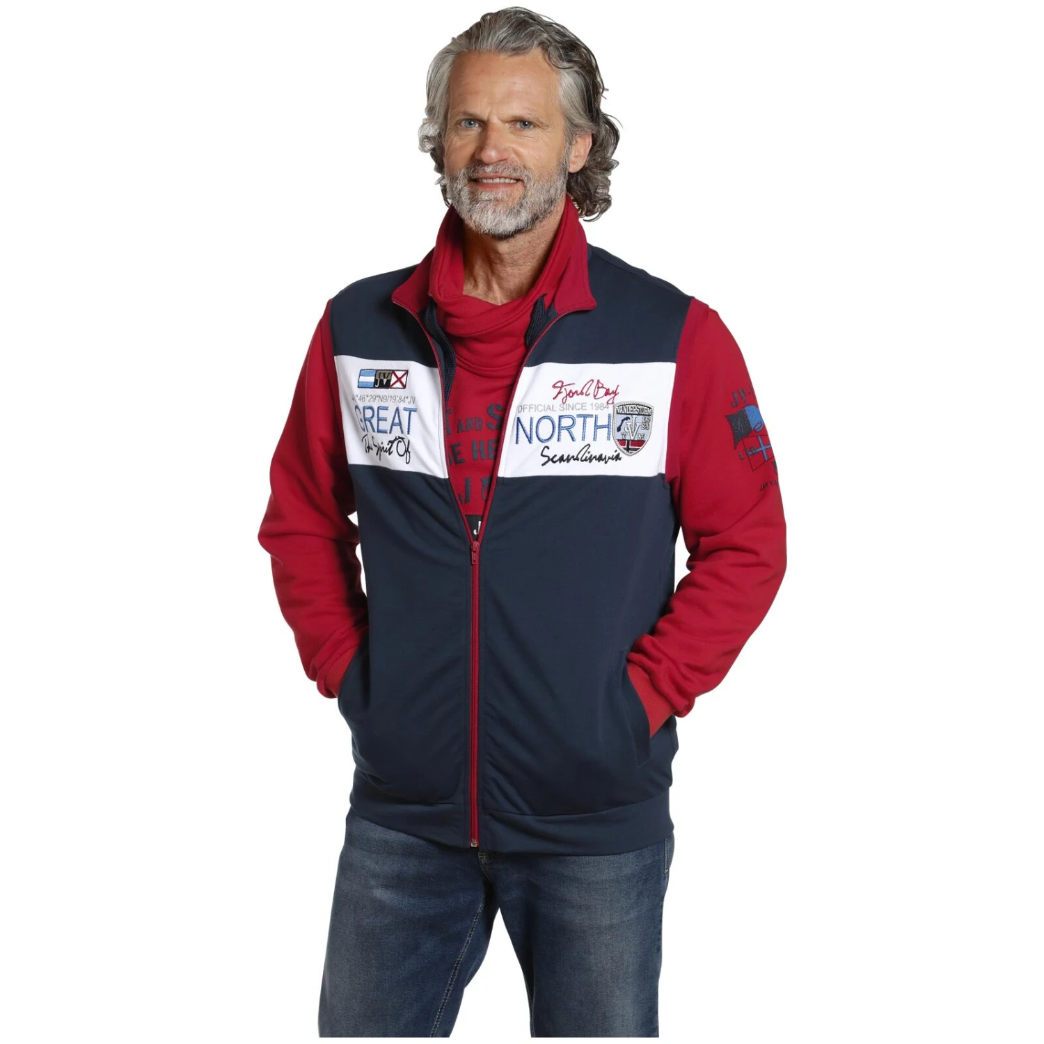 Sweatweste EJVIND Dunkelblau 4 Sweatweste EJVIND Dunkelblau – Bild 2